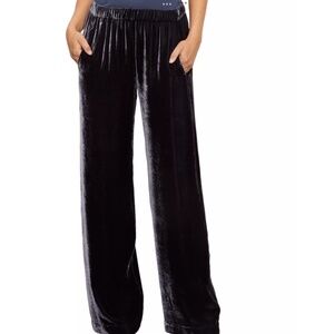 NWT Velvet by Graham and Spencer Anthropologie Navy Velvet Pants Frida